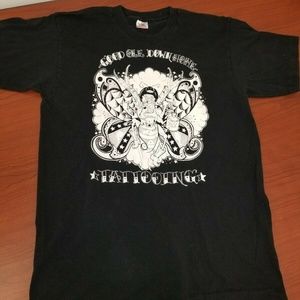 VINTAGE Fruit of the Loom KC Tattoo L Tshirt